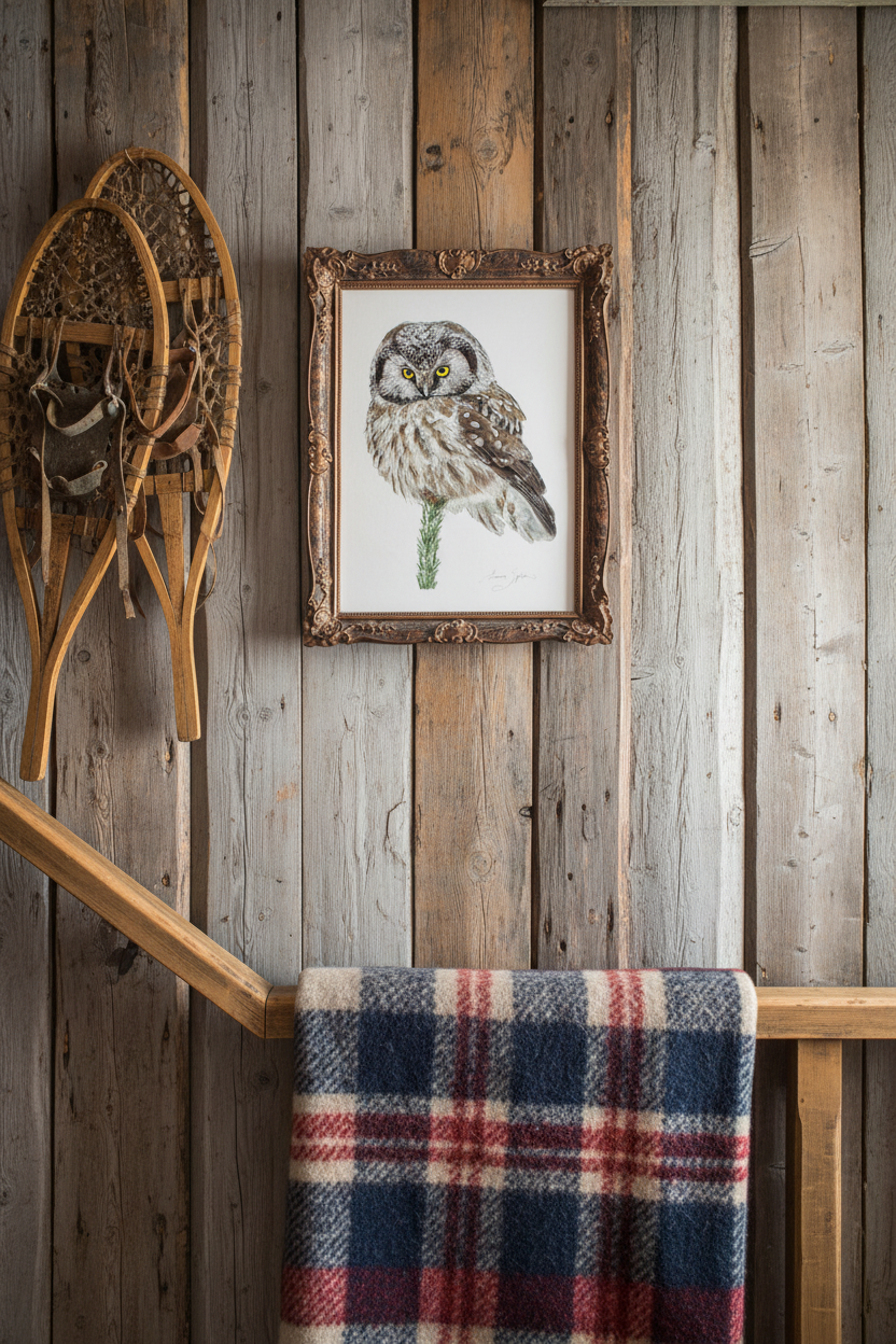 Owl print hytte trappa