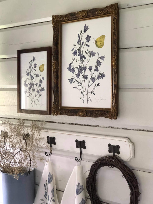 2-Piece Art Prints Bellflowers 21x30 & 30x40