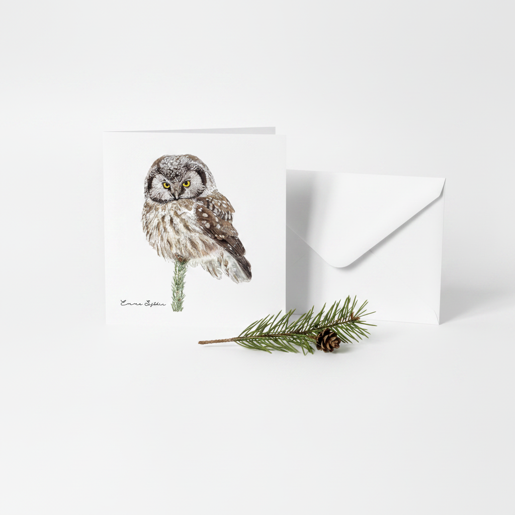 Art Card Owl med kuvert
