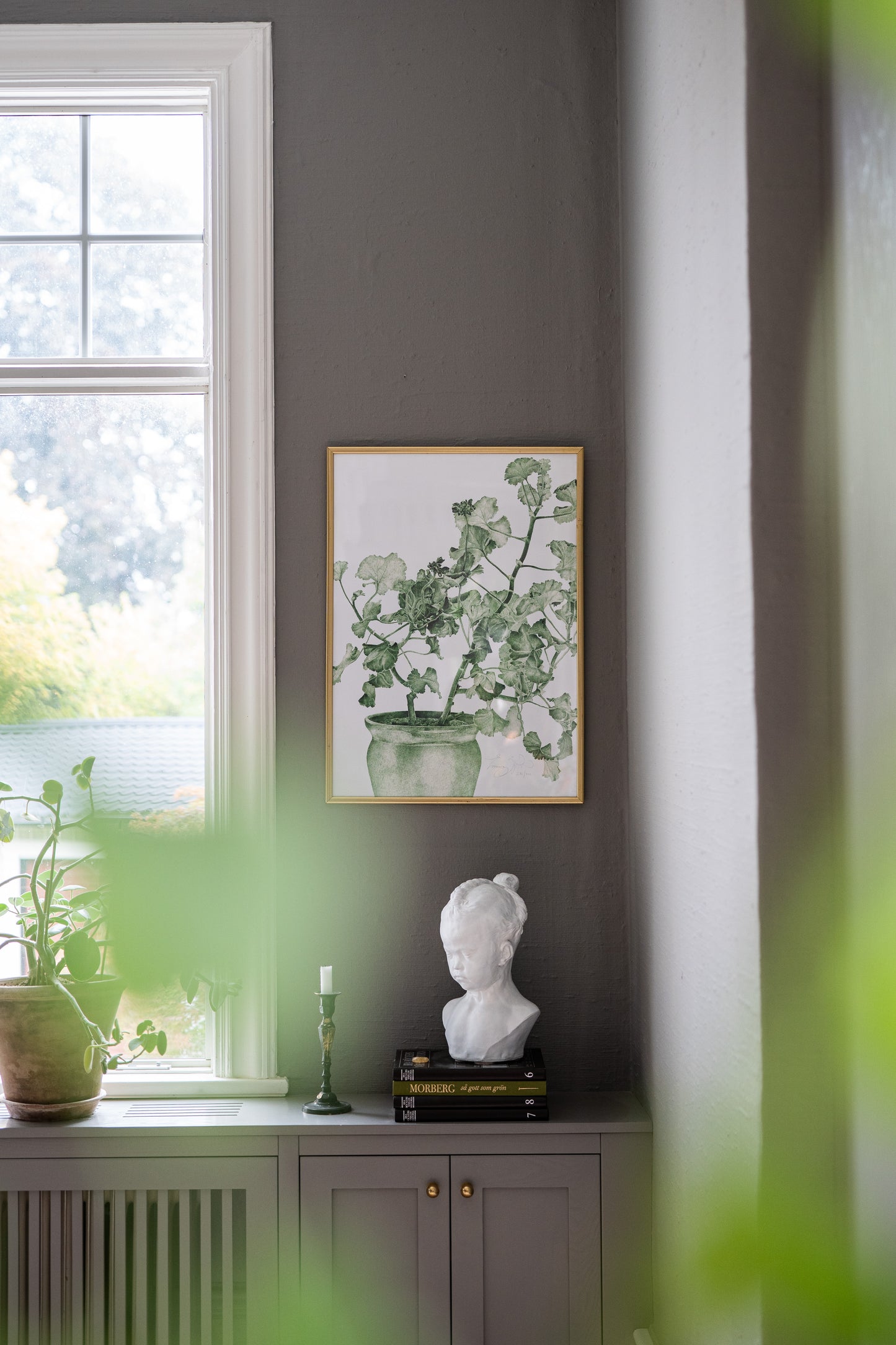 Art Print Green Geranium 50x70