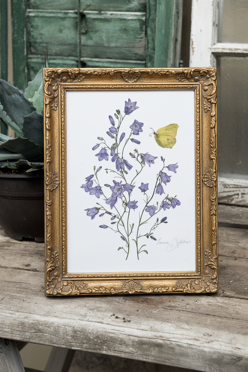 2-Piece Art Prints Bellflowers 21x30 & 30x40