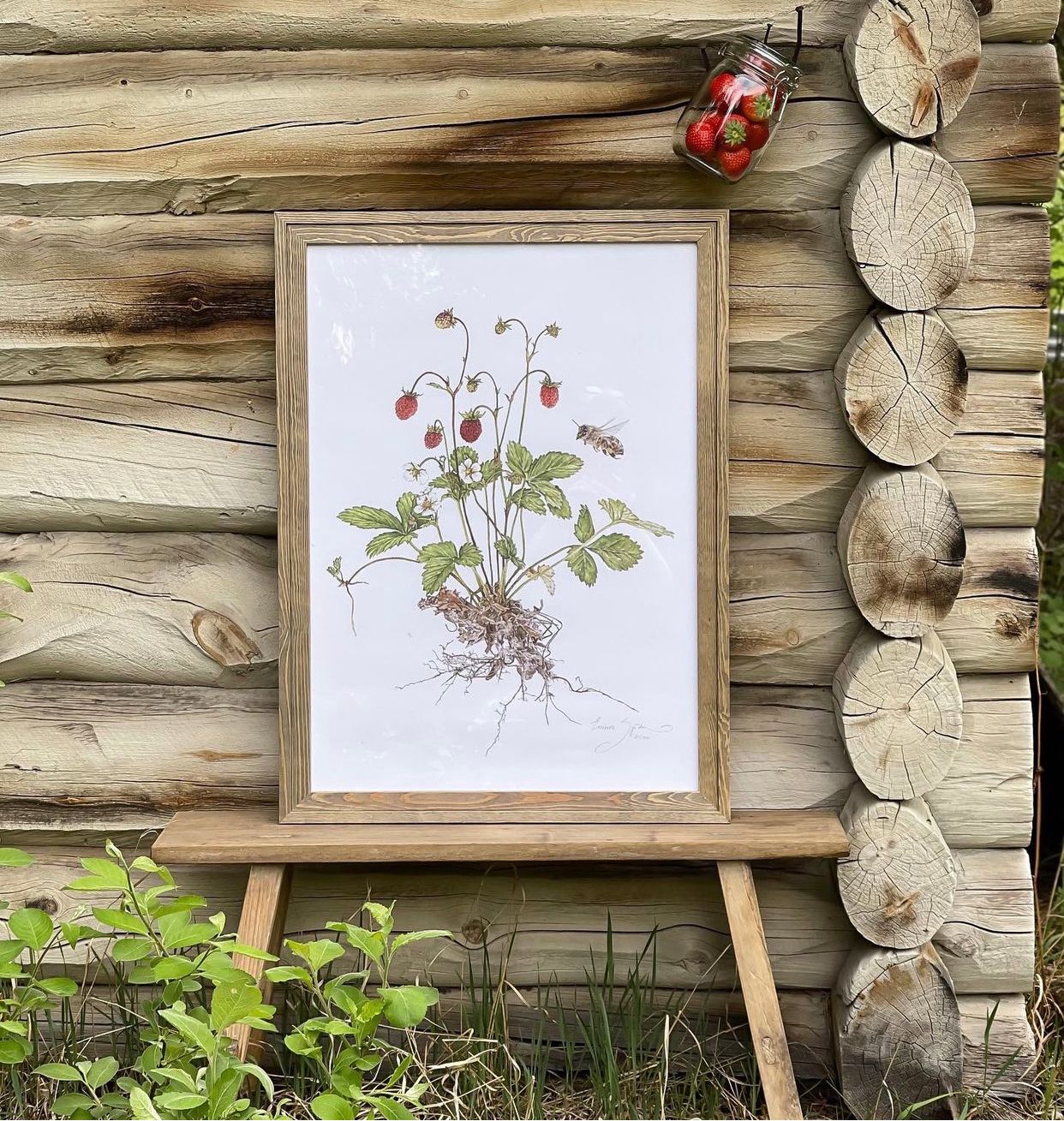 Art Print Strawberries 50x70