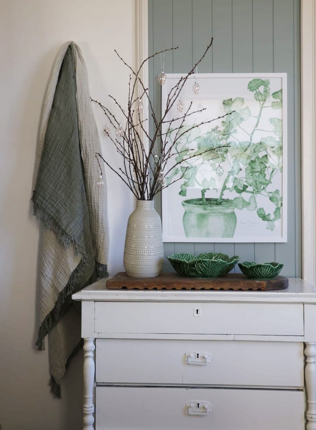Art Print Green Geranium 50x70