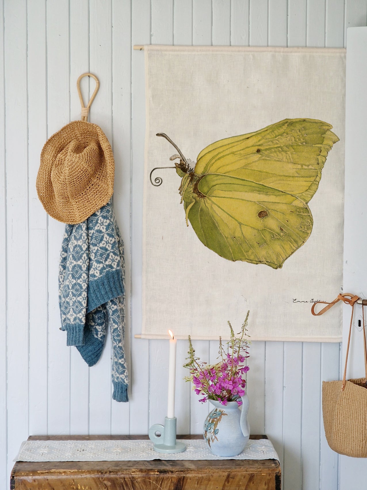Wallhanging Lemon Butterfly